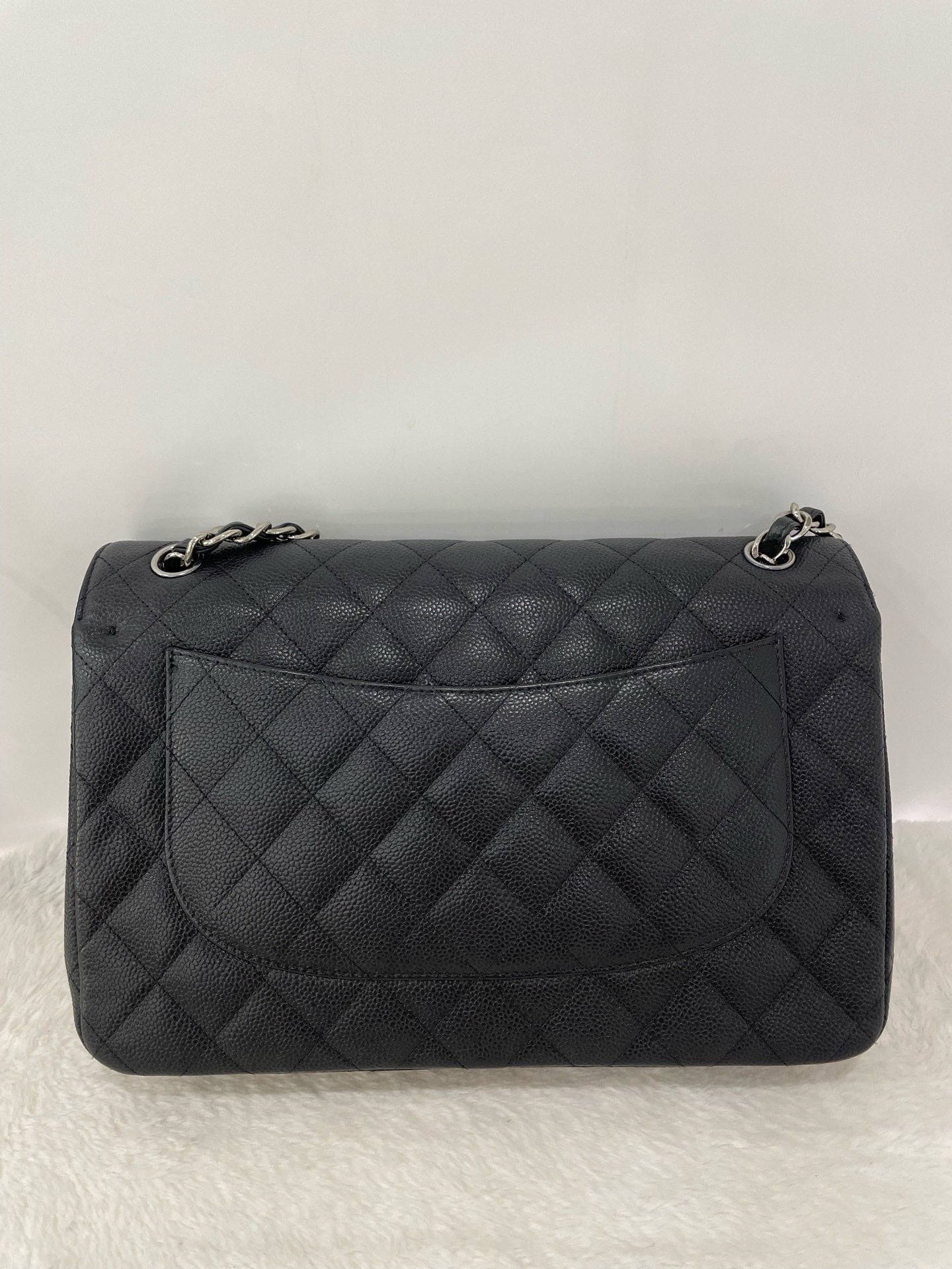 Preloved Ch black bag Big