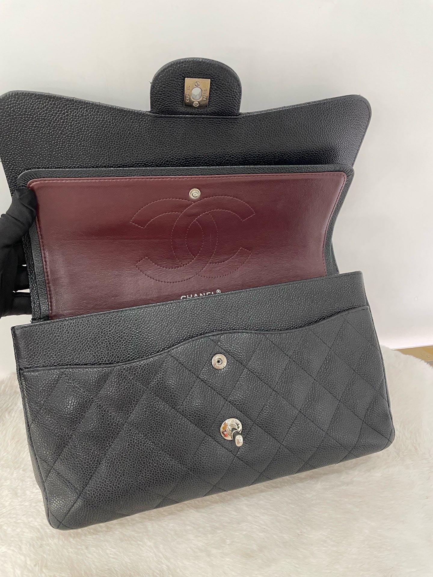 Preloved Ch black bag Big