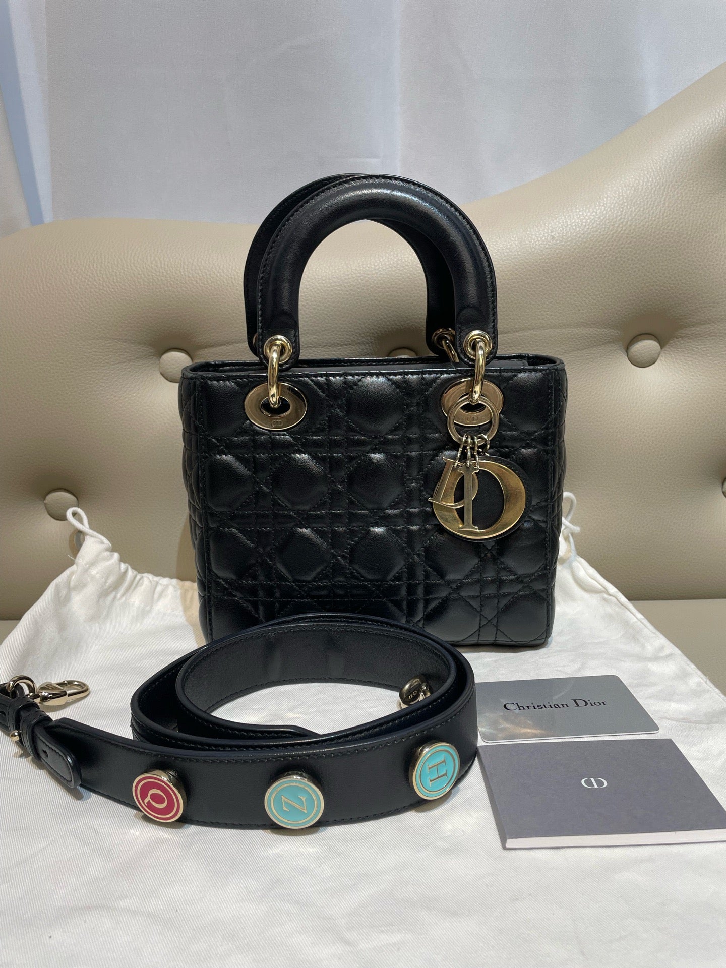 Preloved Luxury Dior 4 cases Lambskin