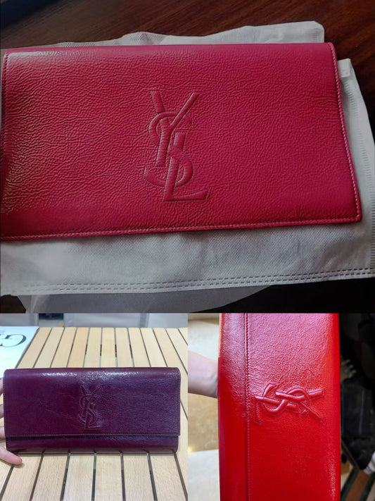 YSL Clutch three red