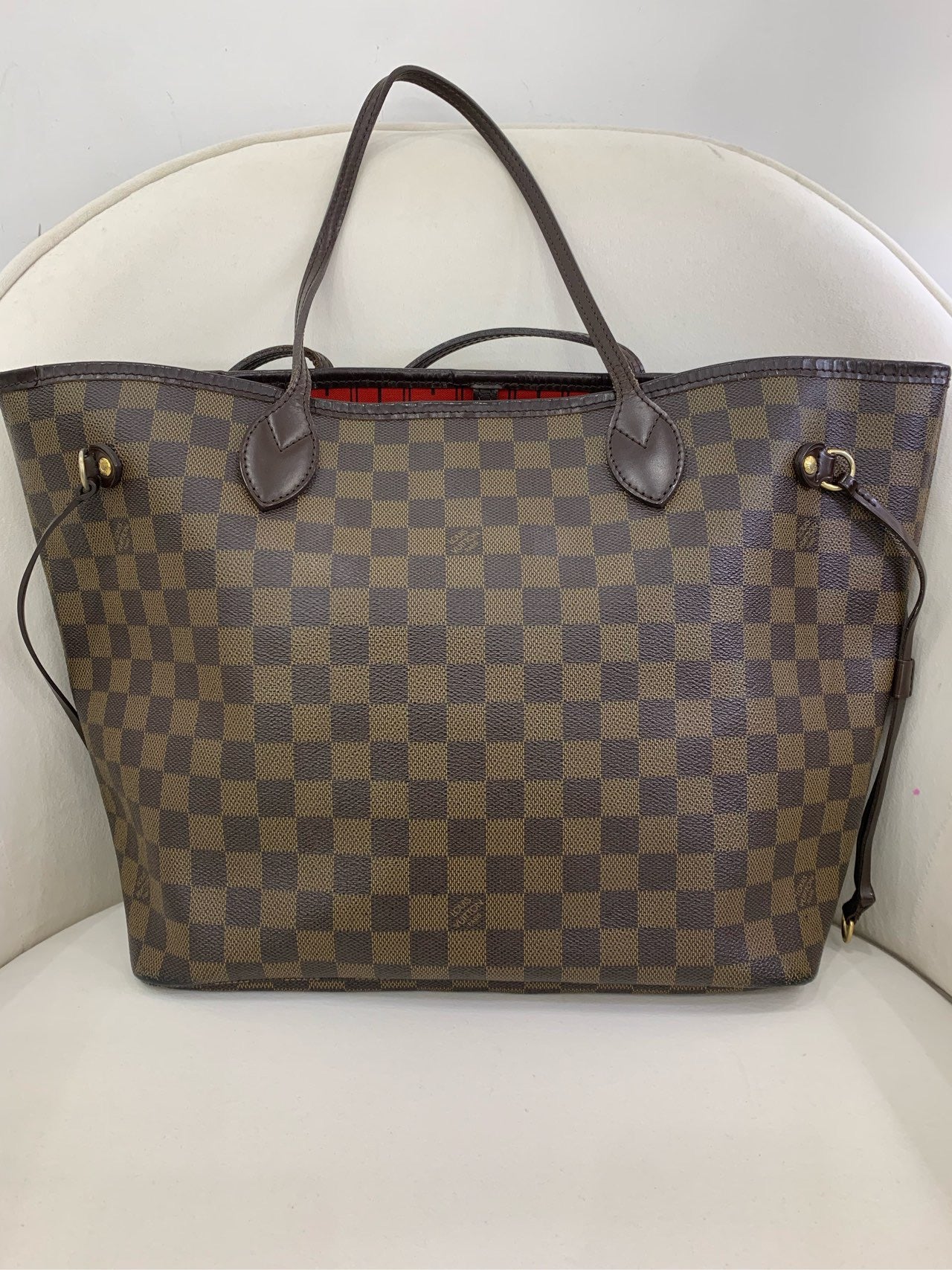 Preloved Chessboard pattern Neverfull